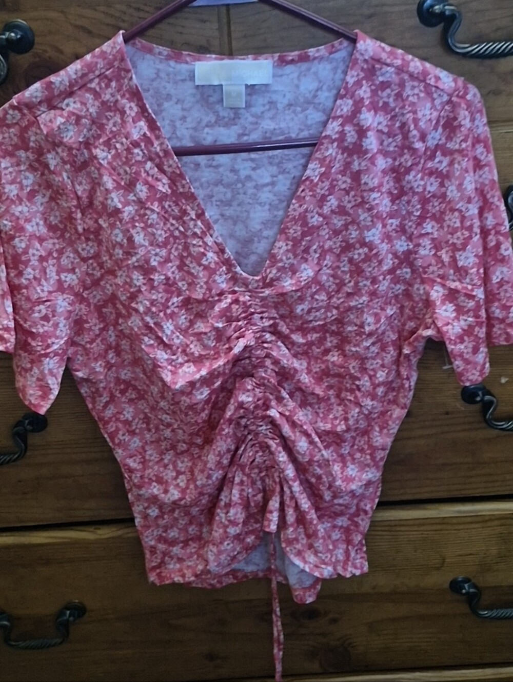 Brand Neq Pink With White Flowers Top